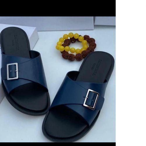 Mules de créateur à motif palmier pour homme